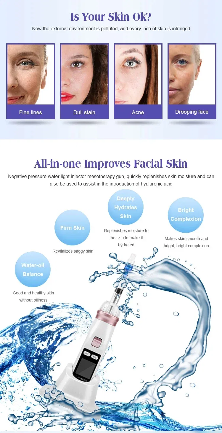 2021 New Portable Needle Free Injection Mesotherapy Gun No Needle Mesogun Injector Meso Gun Machine