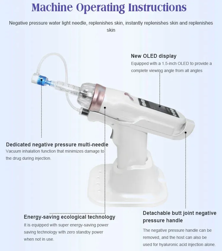 2021 New Portable Needle Free Injection Mesotherapy Gun No Needle Mesogun Injector Meso Gun Machine