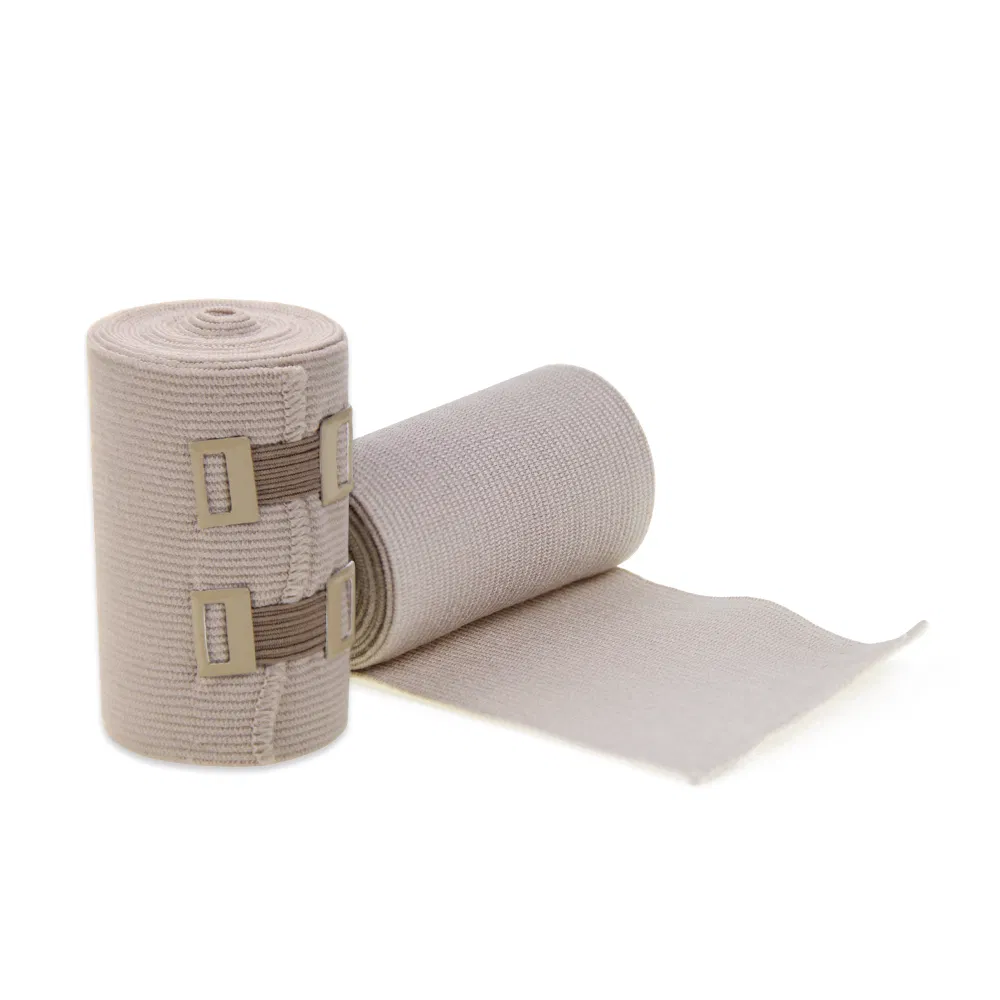 4 Sizes Soft Compression Crepe Bandages Elastic Bandage Compression Wrap for Leg Sprain with Bandage Clips