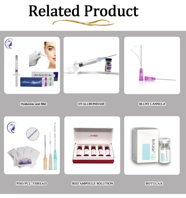 Ampoule Syringe Hyaluronic Acid Injectable Dermal Filler for Hyaluron Pen Cross Linked