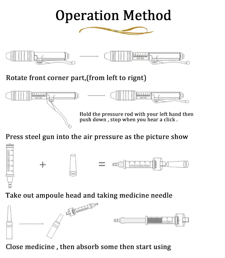 Ampoule Syringe Hyaluronic Acid Injectable Dermal Filler for Hyaluron Pen Cross Linked