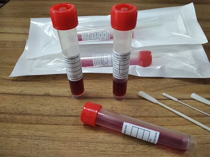 Ce Steril Disposable Medical Sample Specimen DNA Test Vaginal Transport Collection Tube Flocked Cotton Swab Wooden Stick Without Medium