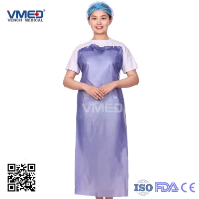 Cheap Waterproof Adjustable PE Apron Disposable PE Apron Eco-Friendly PE Disposable Apron Detachable Protective Restaurant/ Kitchen/ Cooking Apron