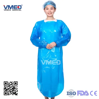 Cheap Waterproof Adjustable PE Apron Disposable PE Apron Eco-Friendly PE Disposable Apron Detachable Protective Restaurant/ Kitchen/ Cooking Apron