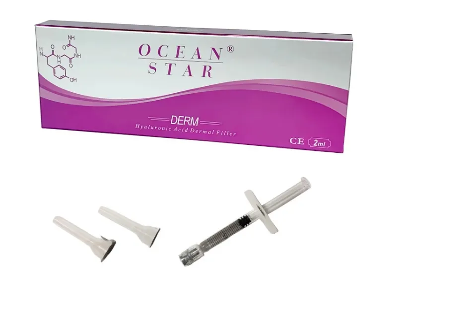 Cross Linked Hyaluronic Acid Large Particle Dermal Filler Anti-Wrinkle 2ml Syringe