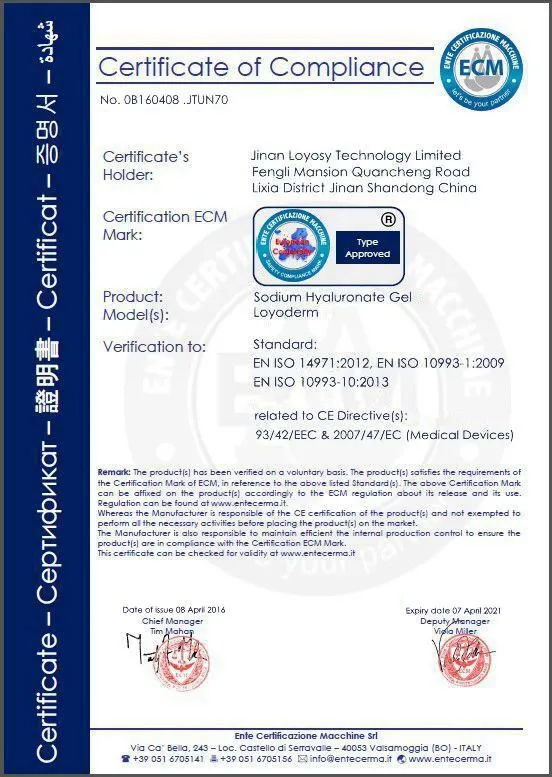 Cross-Linked Injectable Hyaluronic Acid Facial 1ml Deep Dermal Filler for Face Sharpe