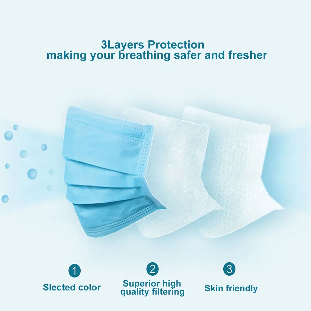 Disposable 3ply Sterile Medical Face Mask with Tie on