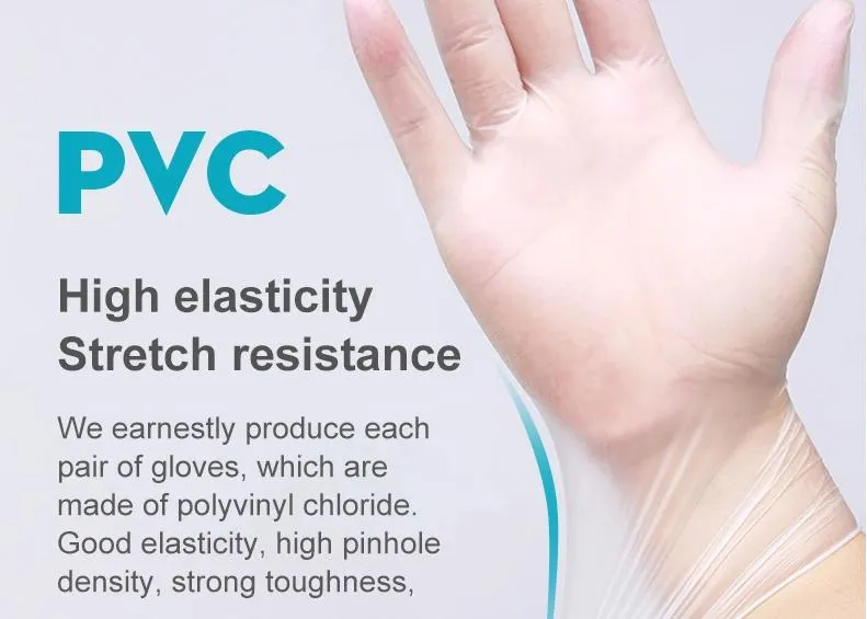 Disposable Gloves Powder Free PVC Vinyl Gloves Examination Gloves