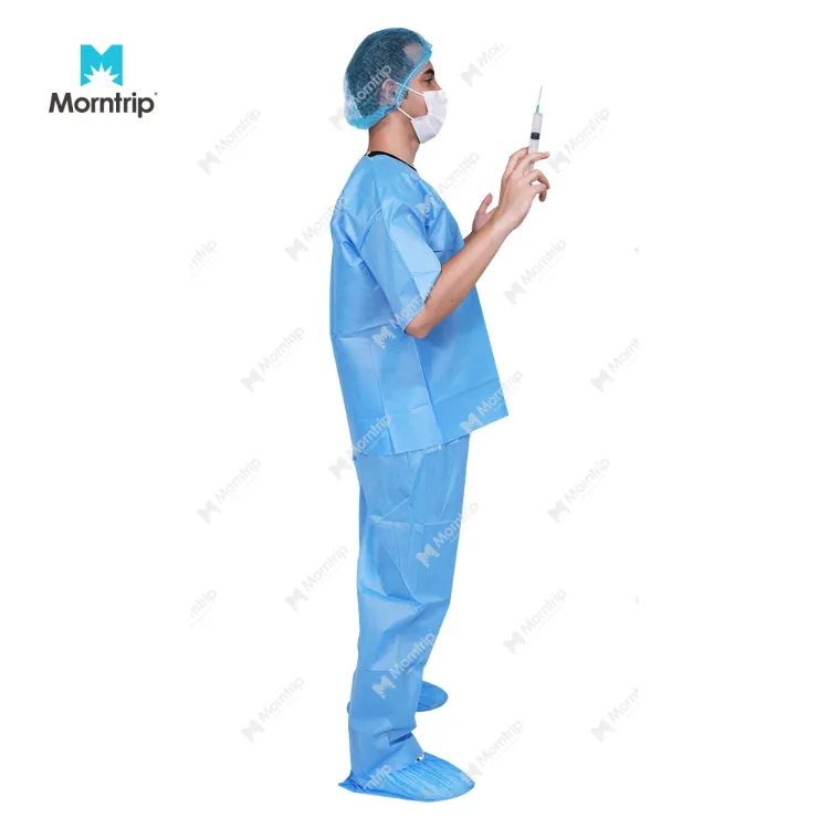 Disposable Hospital Doctor Nurse Sample Design Medical Scrub Suit for Men Women