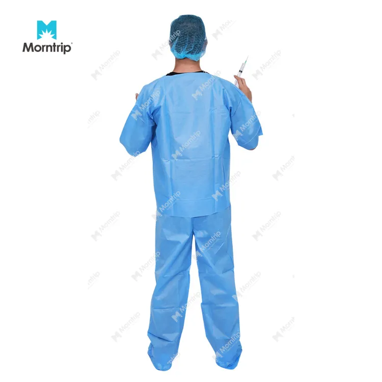 Disposable Hospital Doctor Nurse Sample Design Medical Scrub Suit for Men Women