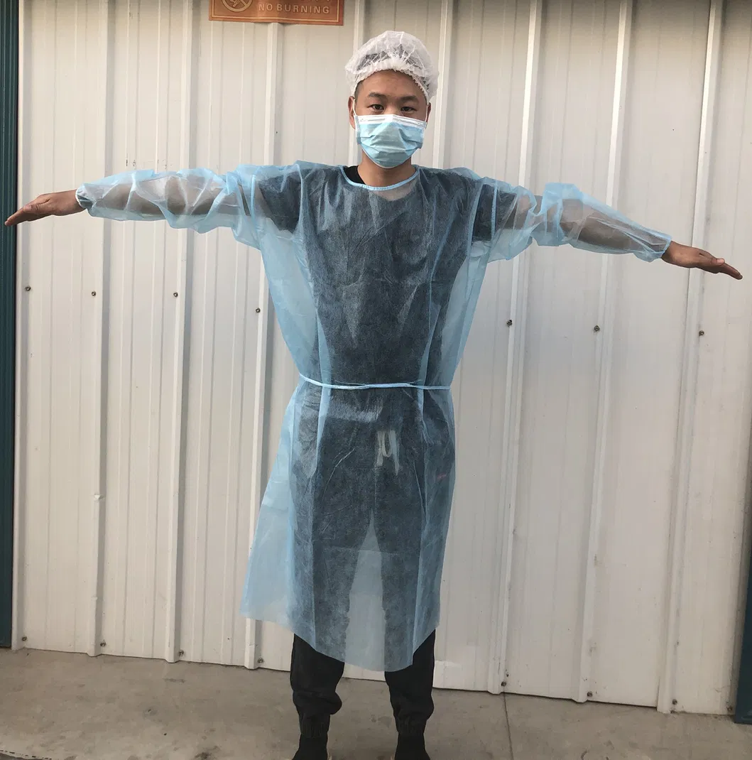 Disposable Spp Lightweight Cover Gowns with Full Back