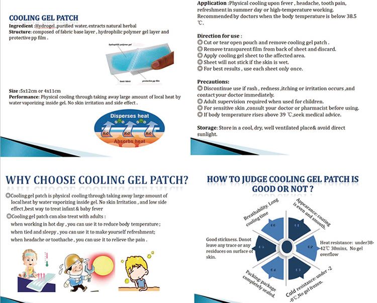 Fever Gel Patch Cool Down Fever for Baby Headache