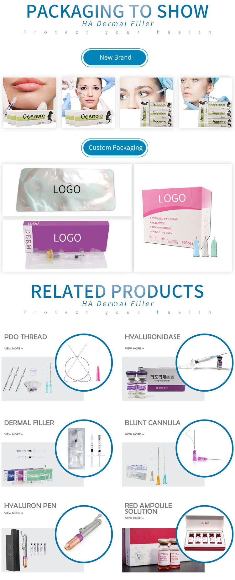 Hot Selling Hyaluronic Acid Injectable Filler Facial Dermal Buttocks Enlargement Loved by People