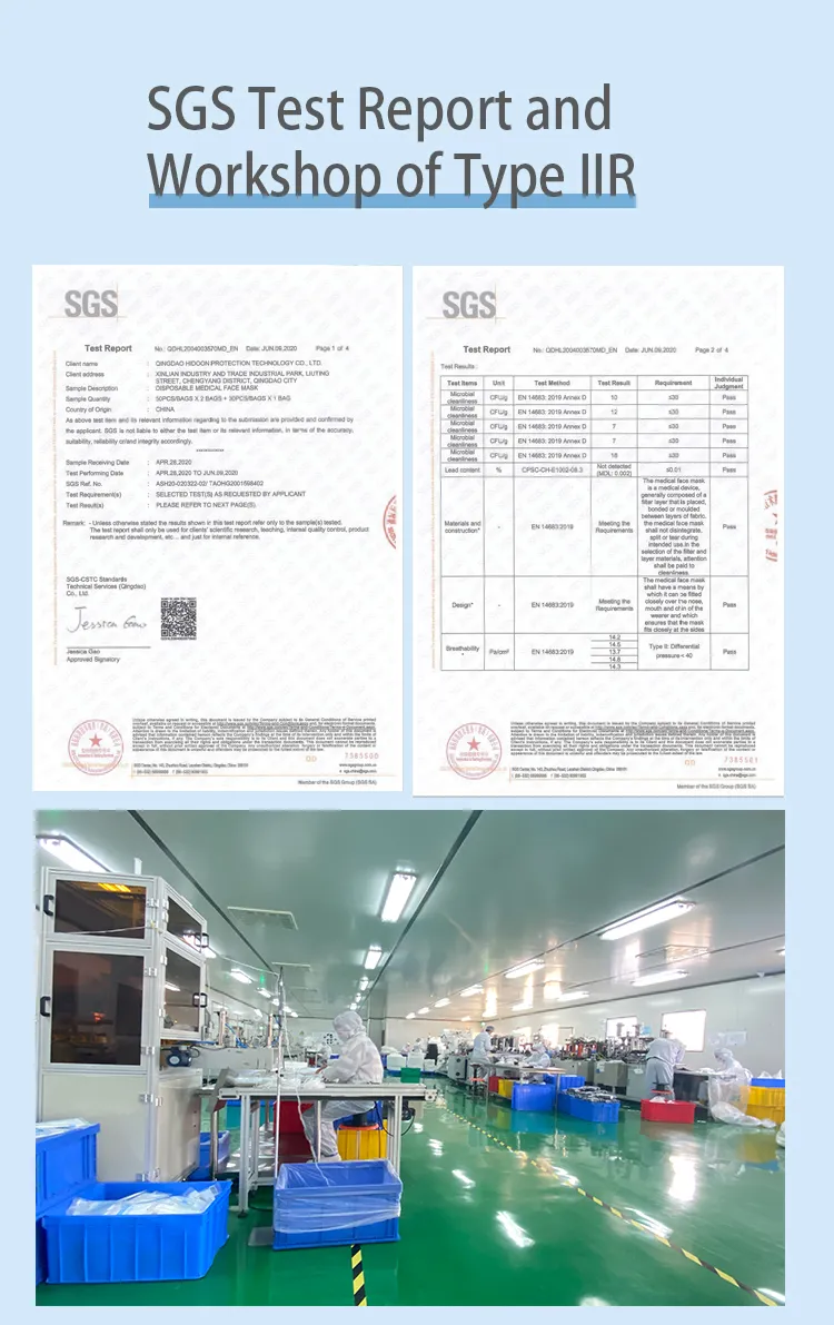 in Stock Earloop Disposable Non Woven 3 Ply Surgical Medical Face Mask
