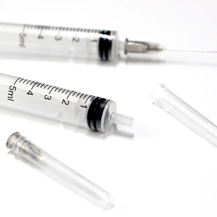 Infusion Set Plastic Syringe Plunger Siringhe Disposable Luer Lock Sterile 1cc Syringe with Needle