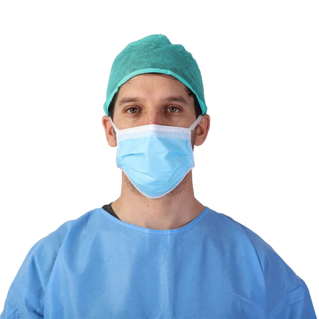 Medical Bouffant Head Cap Nurse Hat Non Woven Elastic Disposable Cheap Non Woven Caps