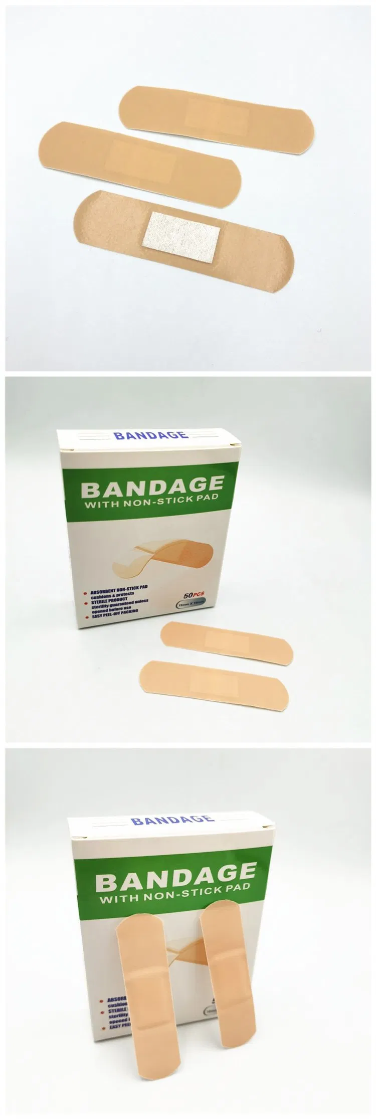 Medical Custom Sterile Latex-Free PE Skin Color Adhesive Band Aid