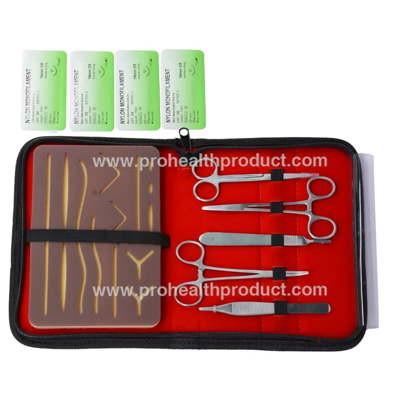 Medical Student Training Suture Pad with Surgical Tool Suture Practice Kit