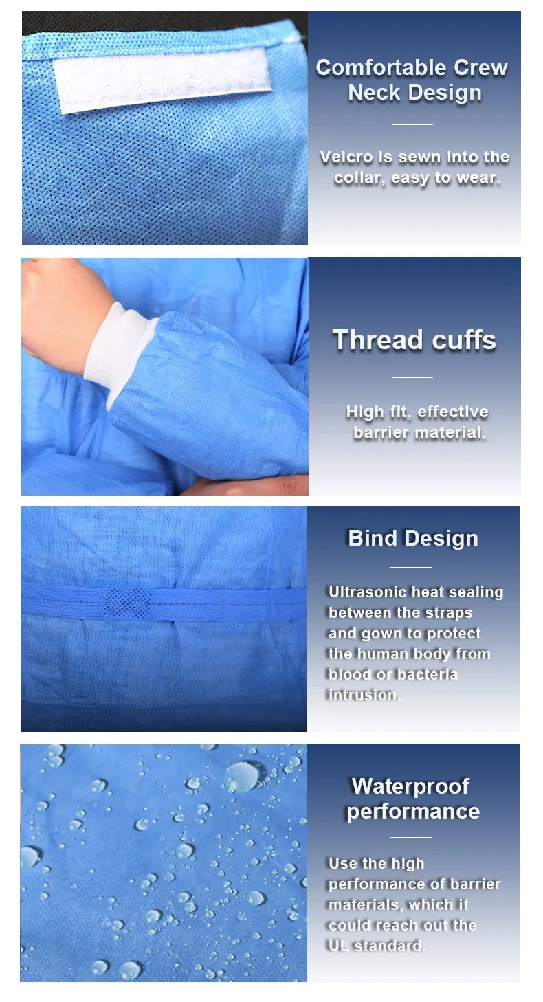 Medical Supply SMS Non-Sterile Disposable Isolation Gown