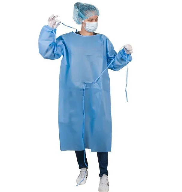 Non-Woven Protective Blue Doctors Scrub Suits Disposable