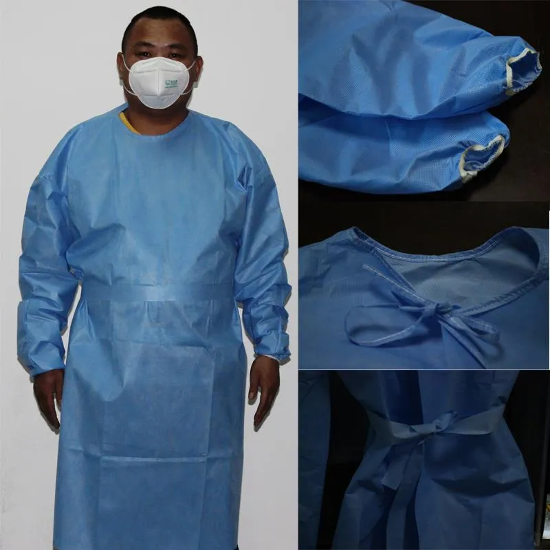 Non-Woven Protective Blue Doctors Scrub Suits Disposable
