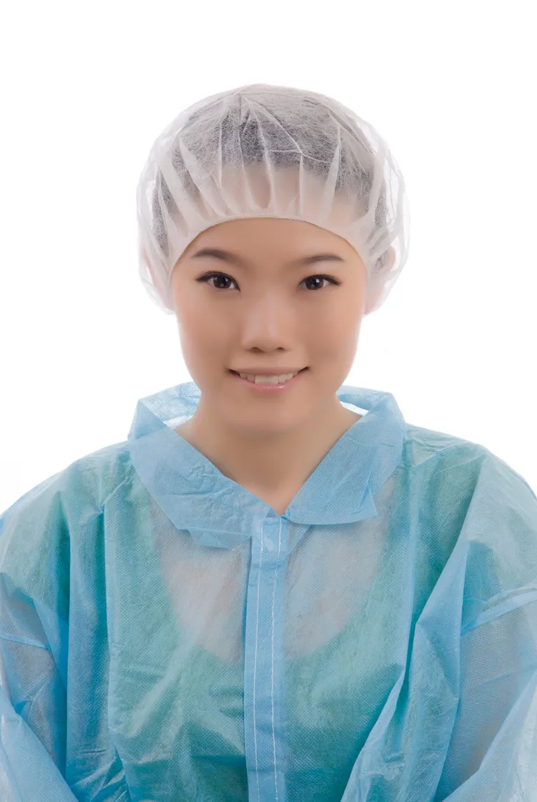 Nonwoven Hats Caps Bouffant Head Cover Hair Disposable Cap for Nurse