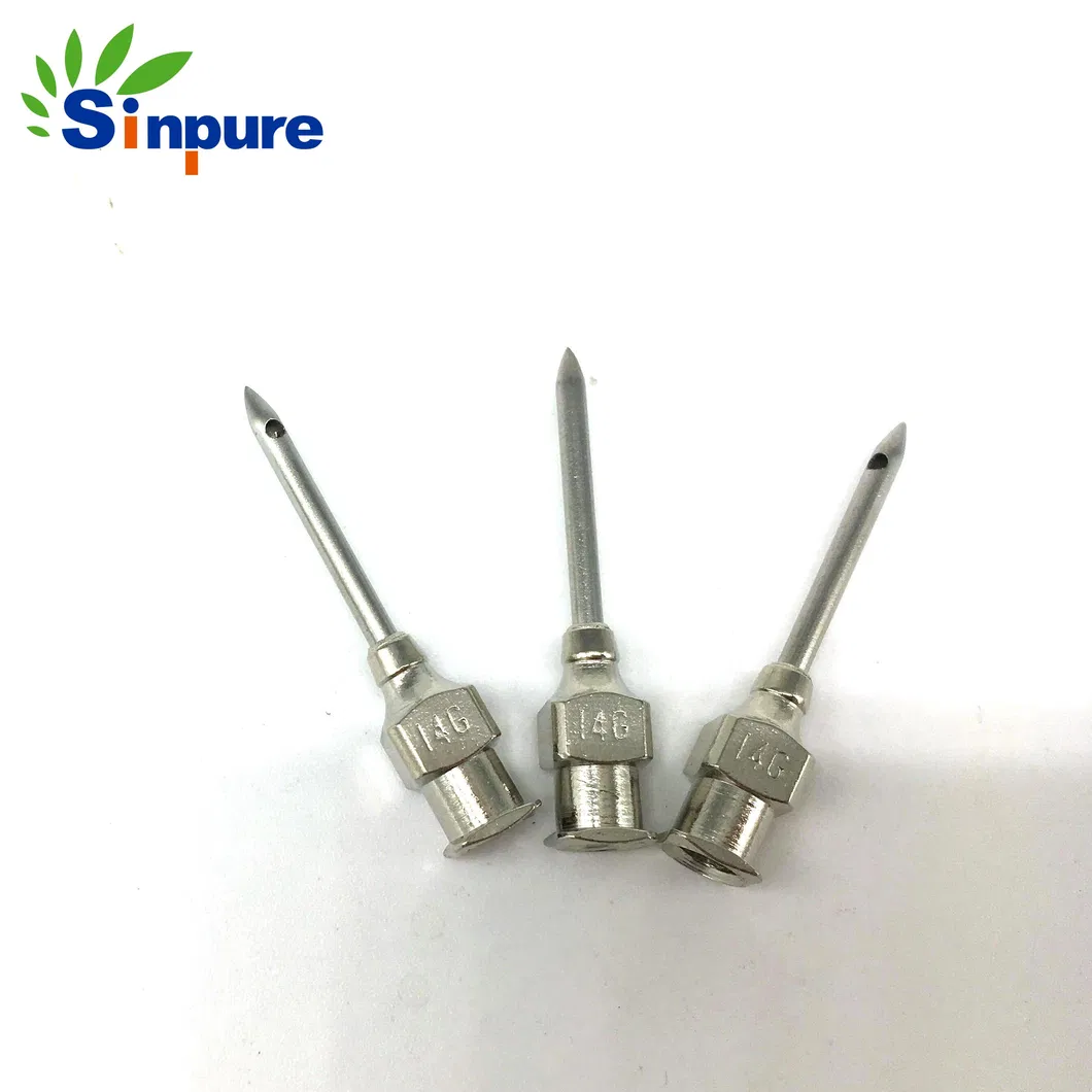 Provide 14G 16g Stainless Steel Hypodermic Veterinary Injection Needle Animal Needle