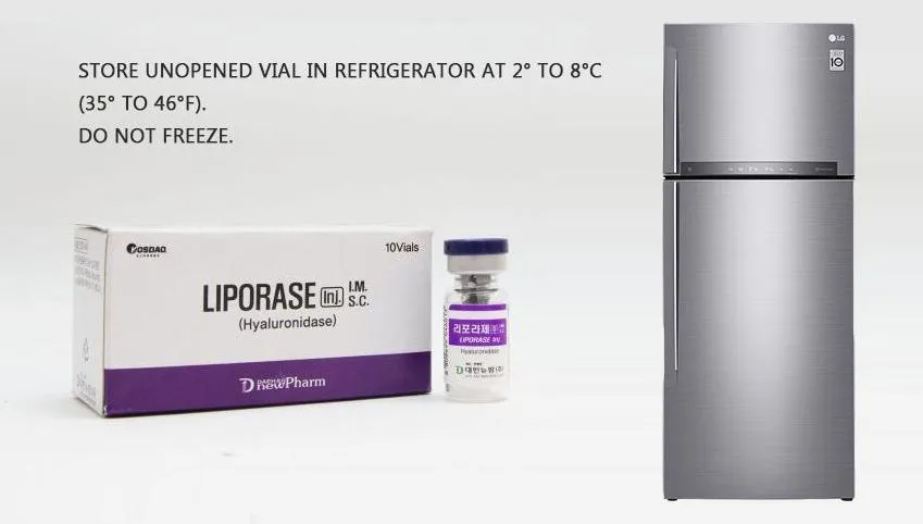 Top Sales Original Liporase Hyaluronidase to Remove Fillers Dissolves Hyaluronic Acid Liporase Hyaluronidase Korea