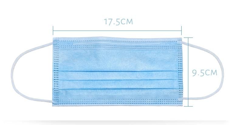 White List Factory Yy 0469-2010 En14683 Type Iir 3ply Disposable Medical Surgical Face Mask
