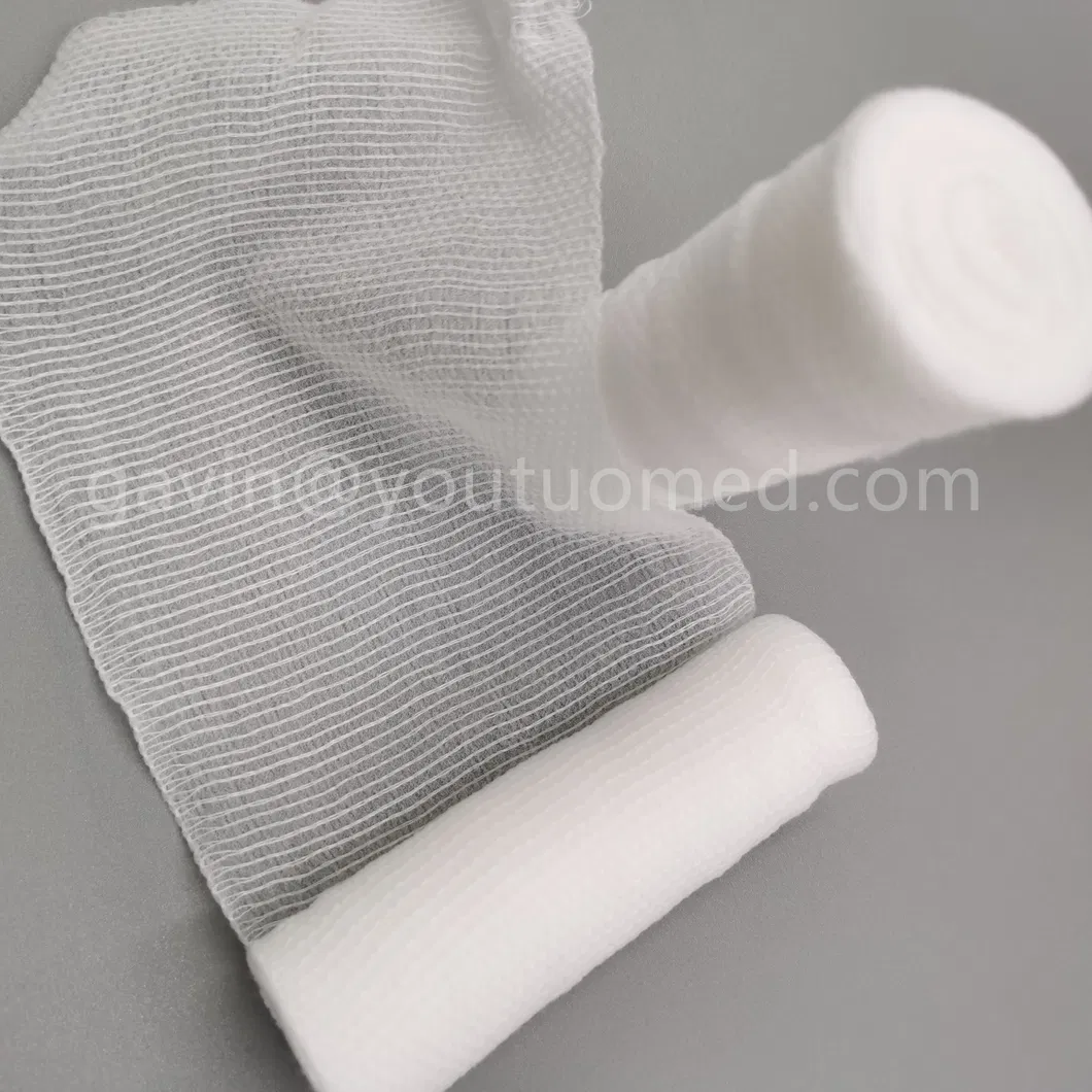 White Medical Disposable Cotton Interwoven Elastic Bandage Hemostatic Bandage PBT Wrinkle Elastic Bandage 15cm*4.5m 95g