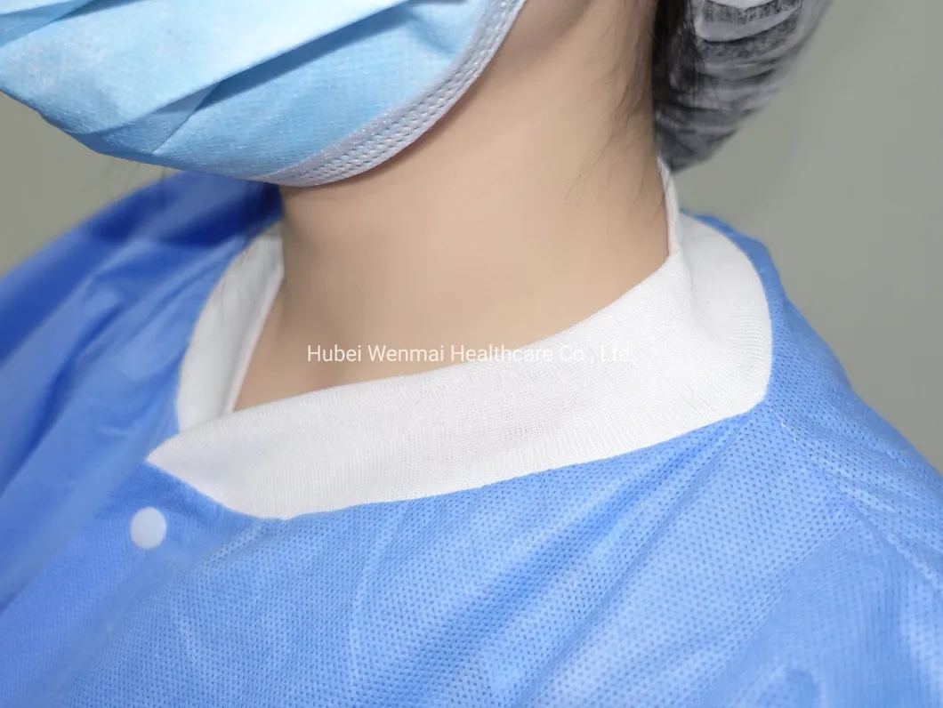 Wholesale Blue White Red Black Medical Non Woven Disposable SMS PP Lab Coat