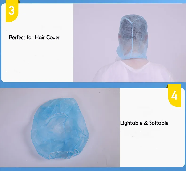 Wholesale Protective Disposable Non-Woven Hood Astronaut Cap Without Face Mask